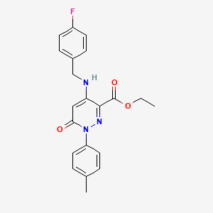 Ethyl 4-((4-fluorobenzyl)amino)-6-oxo-1-(p-tolyl)-1,6-dihydropyridazine-3-carboxylate