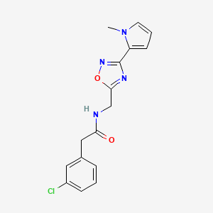 2-(3-chlorophenyl)-N-((3-(1-methyl-1H-pyrrol-2-yl)-1,2,4-oxadiazol-5-yl)methyl)acetamide
