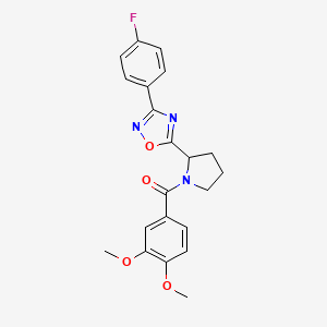 5-[1-(3,4-Dimethoxybenzoyl)pyrrolidin-2-yl]-3-(4-fluorophenyl)-1,2,4-oxadiazole