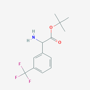 molecular formula C13H16F3NO2 B2918386 Tert-butyl 2-amino-2-[3-(trifluoromethyl)phenyl]acetate CAS No. 2248267-59-4