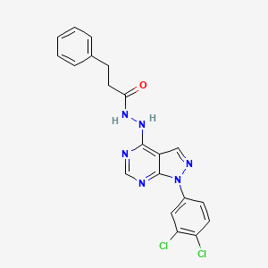 N'-[1-(3,4-dichlorophenyl)-1H-pyrazolo[3,4-d]pyrimidin-4-yl]-3-phenylpropanehydrazide