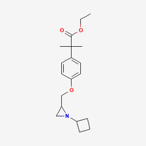 Ethyl 2-[4-[(1-cyclobutylaziridin-2-yl)methoxy]phenyl]-2-methylpropanoate