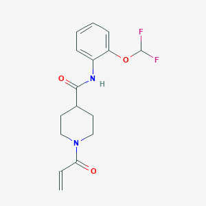 molecular formula C16H18F2N2O3 B2918395 N-[2-(Difluoromethoxy)phenyl]-1-prop-2-enoylpiperidine-4-carboxamide CAS No. 2361861-50-7