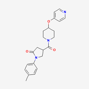 4-(4-(Pyridin-4-yloxy)piperidine-1-carbonyl)-1-(p-tolyl)pyrrolidin-2-one