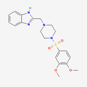 2-((4-((3,4-dimethoxyphenyl)sulfonyl)piperazin-1-yl)methyl)-1H-benzo[d]imidazole