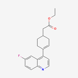 molecular formula C19H20FNO2 B2918402 Ethyl 2-(4-(6-fluoroquinolin-4-yl)cyclohex-3-enyl)acetate CAS No. 1923836-86-5