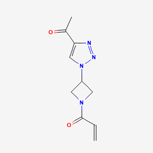 1-[3-(4-Acetyltriazol-1-yl)azetidin-1-yl]prop-2-en-1-one