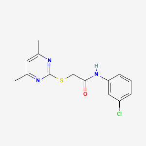 N-(3-chlorophenyl)-2-[(4,6-dimethylpyrimidin-2-yl)sulfanyl]acetamide