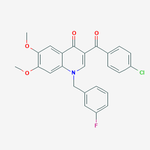 3-(4-chlorobenzoyl)-1-(3-fluorobenzyl)-6,7-dimethoxyquinolin-4(1H)-one