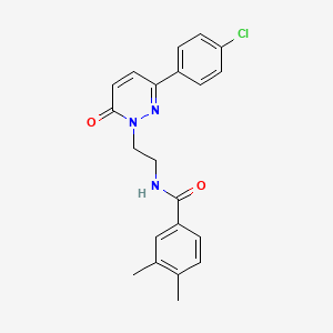N-(2-(3-(4-chlorophenyl)-6-oxopyridazin-1(6H)-yl)ethyl)-3,4-dimethylbenzamide