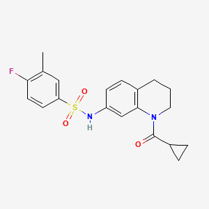 N-[1-(cyclopropanecarbonyl)-3,4-dihydro-2H-quinolin-7-yl]-4-fluoro-3-methylbenzenesulfonamide