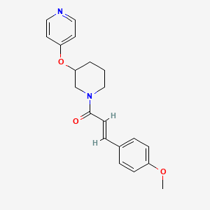 (E)-3-(4-methoxyphenyl)-1-(3-(pyridin-4-yloxy)piperidin-1-yl)prop-2-en-1-one