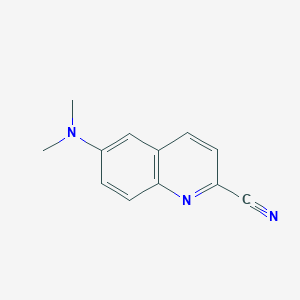 molecular formula C12H11N3 B2918446 6-(dimethylamino)quinoline-2-carbonitrile CAS No. 1254475-13-2