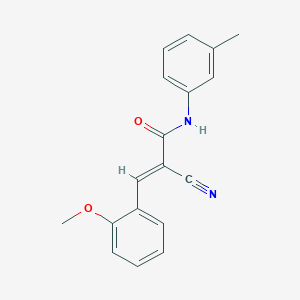 (2E)-2-cyano-3-(2-methoxyphenyl)-N-(3-methylphenyl)acrylamide