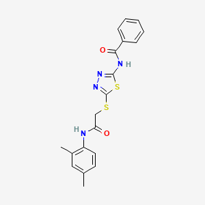 N-[5-[2-(2,4-dimethylanilino)-2-oxoethyl]sulfanyl-1,3,4-thiadiazol-2-yl]benzamide