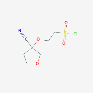 2-[(3-Cyanooxolan-3-yl)oxy]ethane-1-sulfonyl chloride