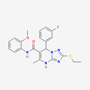 2-(ethylthio)-7-(3-fluorophenyl)-N-(2-methoxyphenyl)-5-methyl-4,7-dihydro-[1,2,4]triazolo[1,5-a]pyrimidine-6-carboxamide