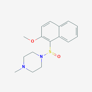 molecular formula C16H20N2O2S B2918451 1-[(2-Methoxy-1-naphthyl)sulfinyl]-4-methylpiperazine CAS No. 477762-09-7