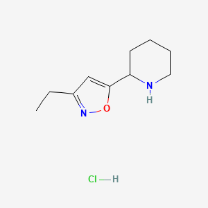 3-Ethyl-5-piperidin-2-yl-1,2-oxazole;hydrochloride