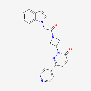 2-[1-(2-Indol-1-ylacetyl)azetidin-3-yl]-6-pyridin-4-ylpyridazin-3-one