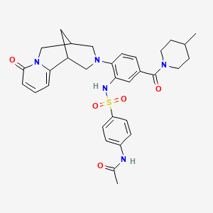 N-(4-(N-(5-(4-methylpiperidine-1-carbonyl)-2-(8-oxo-5,6-dihydro-1H-1,5-methanopyrido[1,2-a][1,5]diazocin-3(2H,4H,8H)-yl)phenyl)sulfamoyl)phenyl)acetamide