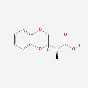 molecular formula C11H12O4 B2918465 (2S)-2-(2,3-Dihydro-1,4-benzodioxin-3-yl)propanoic acid CAS No. 2248220-86-0