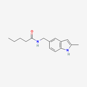 N-((2-methyl-1H-indol-5-yl)methyl)pentanamide