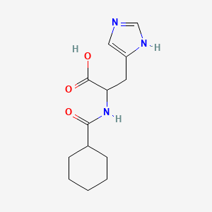 molecular formula C13H19N3O3 B2918479 2-(cyclohexylformamido)-3-(1H-imidazol-4-yl)propanoic acid CAS No. 121428-27-1
