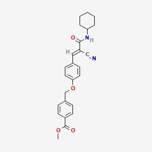 methyl 4-[[4-[(E)-2-cyano-3-(cyclohexylamino)-3-oxoprop-1-enyl]phenoxy]methyl]benzoate