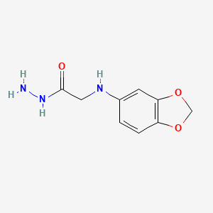 molecular formula C9H11N3O3 B2918486 N-(1,3-Benzodioxol-5-yl)glycinehydrazide CAS No. 271798-51-7