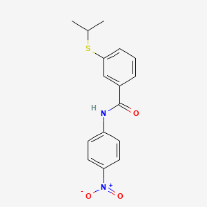molecular formula C16H16N2O3S B2918489 3-(isopropylthio)-N-(4-nitrophenyl)benzamide CAS No. 899967-83-0
