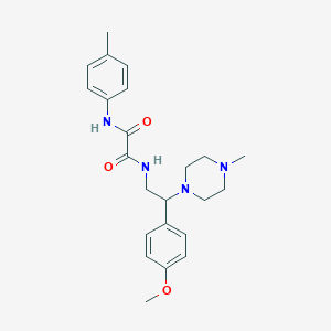 molecular formula C23H30N4O3 B2918491 N-[2-(4-methoxyphenyl)-2-(4-methylpiperazin-1-yl)ethyl]-N'-(4-methylphenyl)ethanediamide CAS No. 903304-96-1