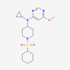N-(1-Cyclohexylsulfonylpiperidin-4-yl)-N-cyclopropyl-6-methoxypyrimidin-4-amine