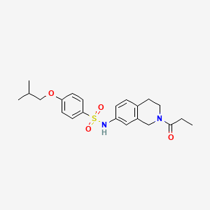 4-isobutoxy-N-(2-propionyl-1,2,3,4-tetrahydroisoquinolin-7-yl)benzenesulfonamide