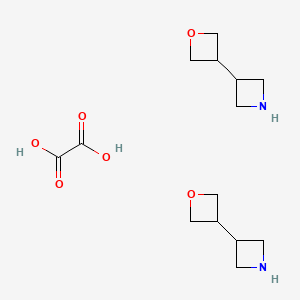 molecular formula C14H24N2O6 B2918515 oxalic acid;3-(oxetan-3-yl)azetidine CAS No. 1956369-40-6