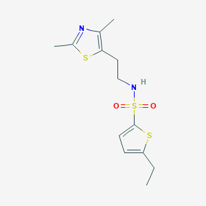 molecular formula C13H18N2O2S3 B2918520 N-(2-(2,4-dimethylthiazol-5-yl)ethyl)-5-ethylthiophene-2-sulfonamide CAS No. 873009-86-0