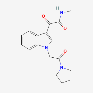molecular formula C17H19N3O3 B2918523 N-methyl-2-oxo-2-{1-[2-oxo-2-(pyrrolidin-1-yl)ethyl]-1H-indol-3-yl}acetamide CAS No. 872848-85-6