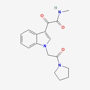 molecular formula C17H19N3O3 B2918523 N-methyl-2-oxo-2-[1-(2-oxo-2-pyrrolidin-1-ylethyl)indol-3-yl]acetamide CAS No. 872848-85-6