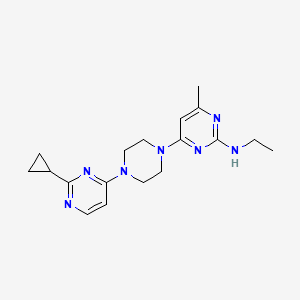 4-[4-(2-Cyclopropylpyrimidin-4-yl)piperazin-1-yl]-N-ethyl-6-methylpyrimidin-2-amine