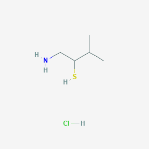 molecular formula C5H14ClNS B2918531 1-Amino-3-methylbutane-2-thiol;hydrochloride CAS No. 98138-24-0