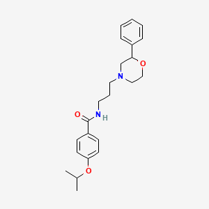 molecular formula C23H30N2O3 B2918536 4-isopropoxy-N-(3-(2-phenylmorpholino)propyl)benzamide CAS No. 954046-43-6