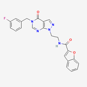N-(2-(5-(3-fluorobenzyl)-4-oxo-4,5-dihydro-1H-pyrazolo[3,4-d]pyrimidin-1-yl)ethyl)benzofuran-2-carboxamide