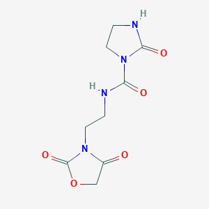 molecular formula C9H12N4O5 B2918544 N-(2-(2,4-二氧代恶唑烷-3-基)乙基)-2-氧代咪唑烷-1-甲酰胺 CAS No. 2034314-16-2