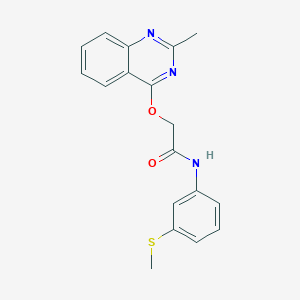 molecular formula C18H17N3O2S B2918545 2-[(2-methylquinazolin-4-yl)oxy]-N-[3-(methylsulfanyl)phenyl]acetamide CAS No. 1001972-09-3