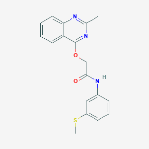 molecular formula C18H17N3O2S B2918545 2-(2-甲基喹唑啉-4-基)氧基-N-(3-甲硫基苯基)乙酰胺 CAS No. 1001972-09-3
