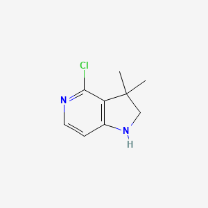 molecular formula C9H11ClN2 B2918547 4-Chloro-3,3-dimethyl-2,3-dihydro-1H-pyrrolo[3,2-c]pyridine CAS No. 2306269-27-0