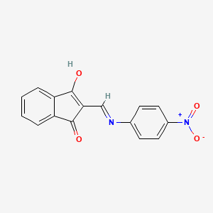 molecular formula C16H10N2O4 B2918548 2-{[(4-nitrophenyl)amino]methylidene}-2,3-dihydro-1H-indene-1,3-dione CAS No. 40462-01-9