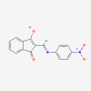 molecular formula C16H10N2O4 B2918548 2-(((4-Nitrophenyl)amino)methylene)indane-1,3-dione CAS No. 40462-01-9