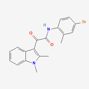 molecular formula C19H17BrN2O2 B2918549 N-(4-bromo-2-methylphenyl)-2-(1,2-dimethyl-1H-indol-3-yl)-2-oxoacetamide CAS No. 862831-79-6