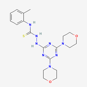 molecular formula C19H26N8O2S B2918550 2-(4,6-dimorpholino-1,3,5-triazin-2-yl)-N-(o-tolyl)hydrazinecarbothioamide CAS No. 886961-18-8
